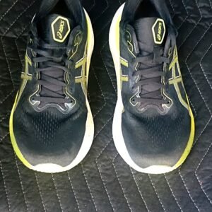 Asics Black with Neon Green Accent Men's Running Shoe