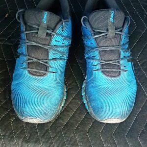 ASICS Men's Blue and Black Athletic Running Sneakers