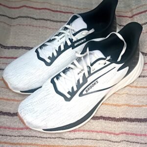 Brooks White and Black Men's Athletic Running Shoes