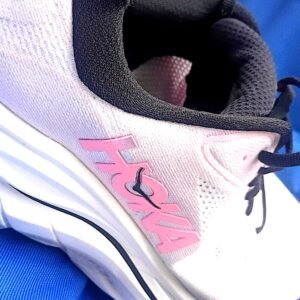 HOKA Clifton 10 White Pink Men's Running Shoes
