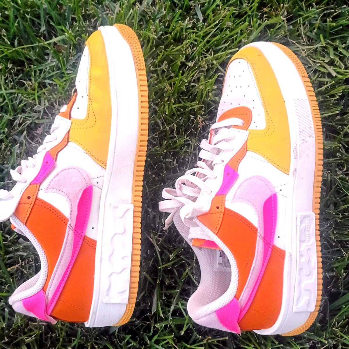 Nike Air Force 1 Fontanka "Sunrise" – White/Orange/Pink – Women's Size 11 - Image 6