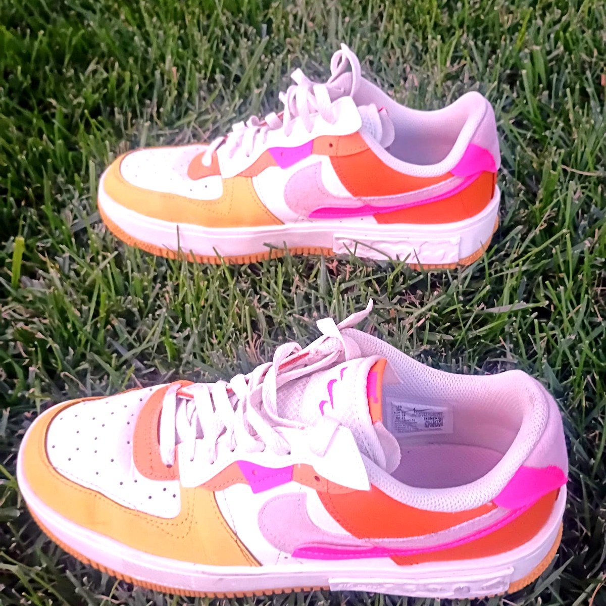 Nike Air Force 1 Fontanka "Sunrise" – White/Orange/Pink – Women's Size 11 - Image 5
