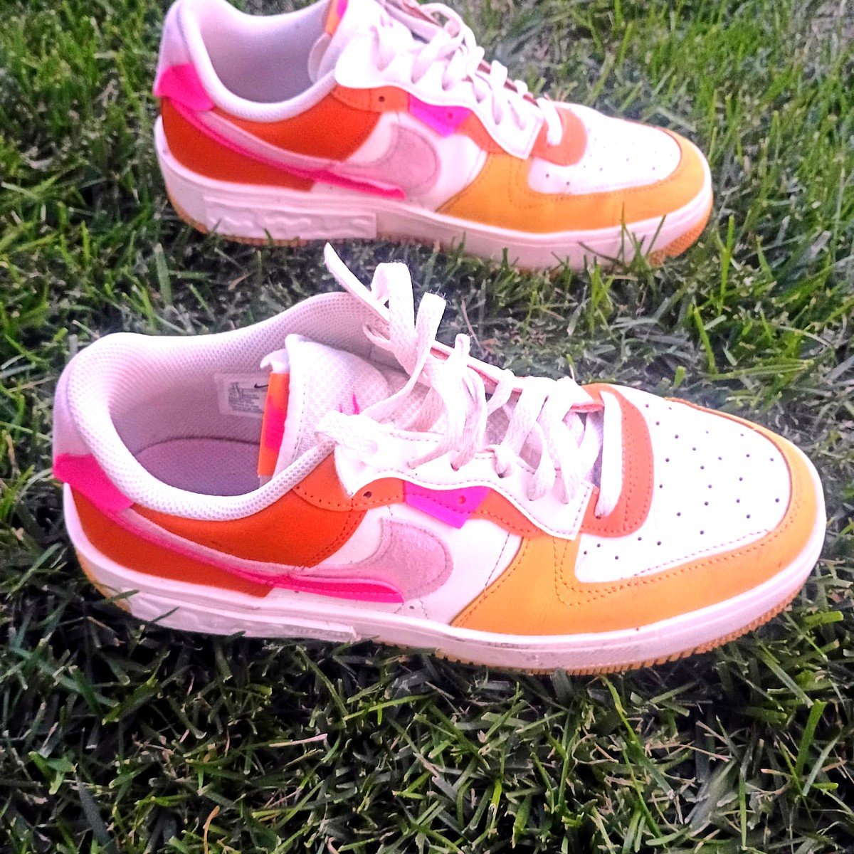 Nike Air Force 1 Fontanka "Sunrise" – White/Orange/Pink – Women's Size 11 - Image 4