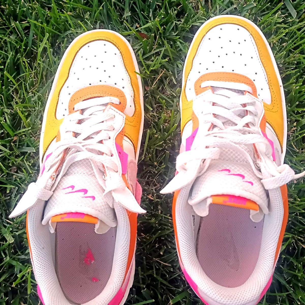 Nike Air Force 1 Fontanka "Sunrise" – White/Orange/Pink – Women's Size 11 - Image 3